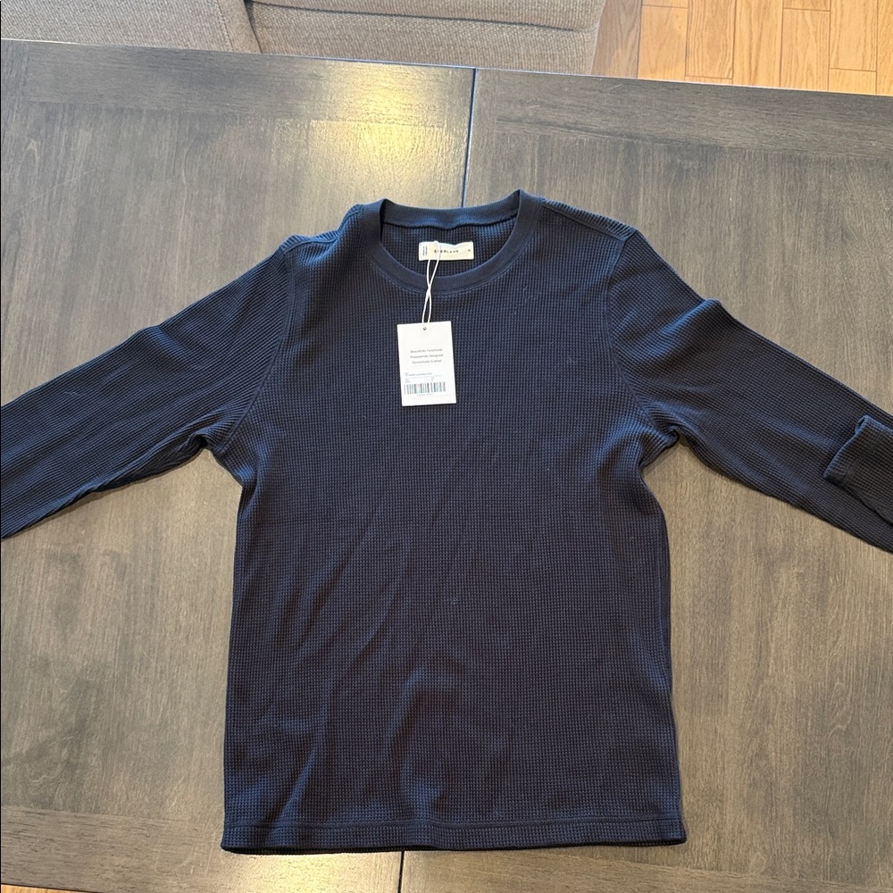 Everlane Men's Dark Blue Crewneck Sweater